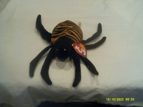 Vtg. Ty Beanie Baby-Spinner the Spider-style 4036-org tags-DOB 10/28/1996