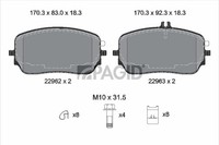 Bremsbelagsatz Scheibenbremse Pagid T2842N FüR Mercedes GLE V167 C167 GLS X167