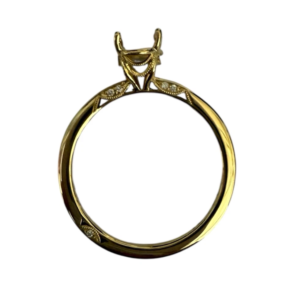 Anillo Banda Tacori Talla 7 Oro 18k SIN PIEDRA Falta Piedra Foto 3 de 4