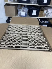 Traex TR6BBBB Beige 25 Compartment Glass Rack with 4 Extenders. Pack Of 2