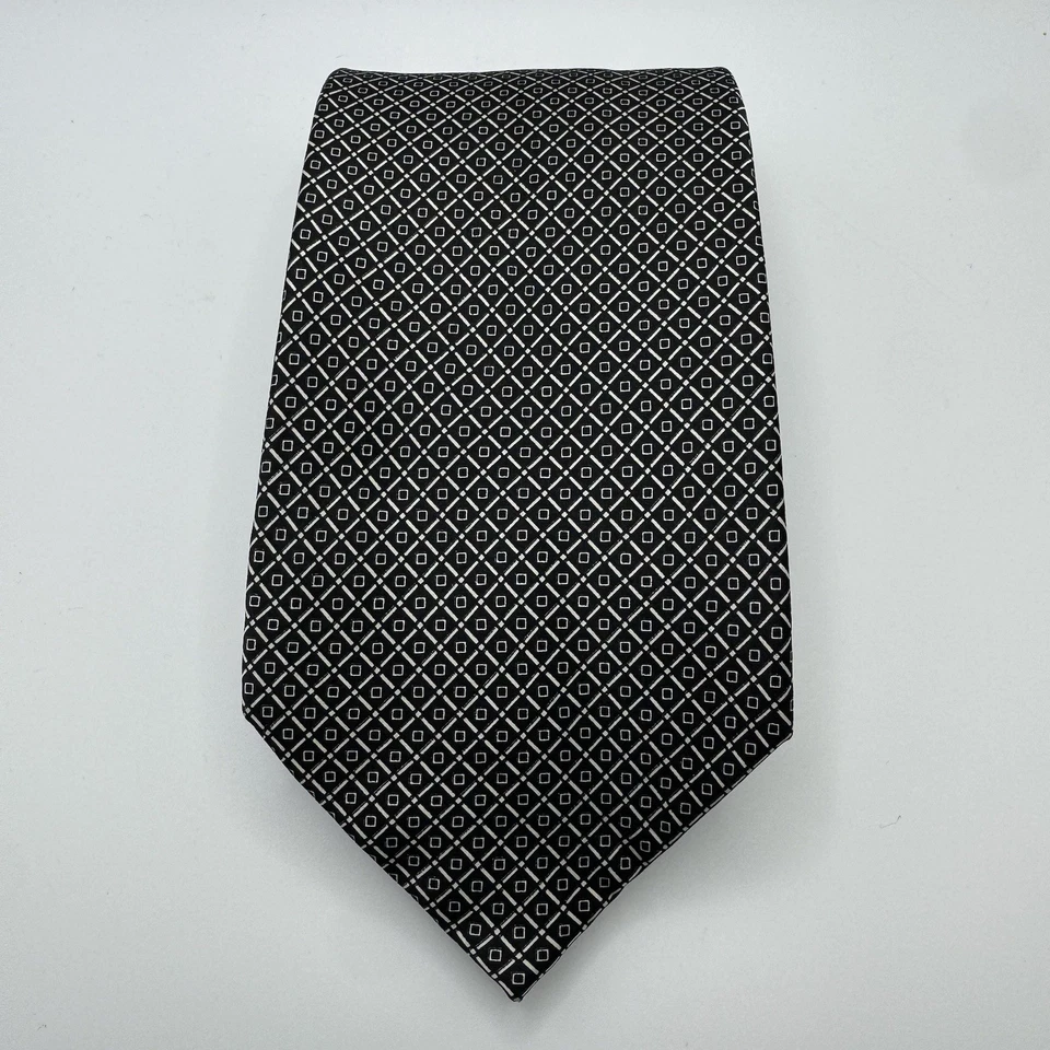 Corbata geométrica Dolcepunta AOP clásica profesional de lujo Italia 100 % seda LEER Foto 2 de 4