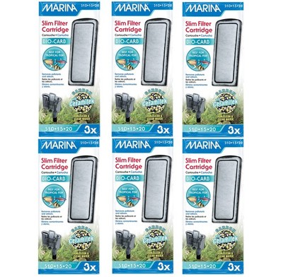 Marina Slim Filter Carbon Plus Ceramic Cartridge, 18-count 18-pack 