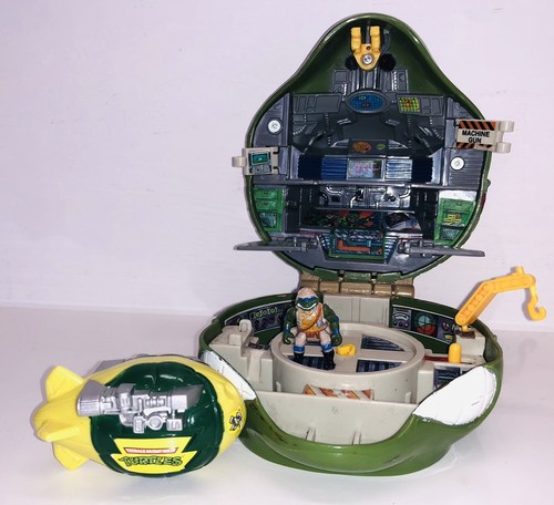 TMNT Mini Mutant Play set 1994 Military Leo Play Set With Mini Leo Blimp
