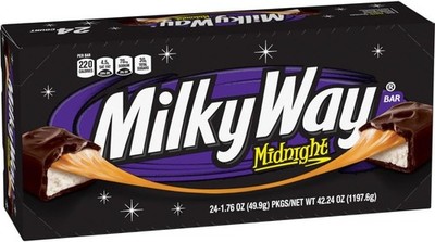 MILKY WAY Dark Chocolate Candy Bars, Midnight Dark, Full Size, Chocolate