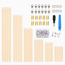 24 Pcs Needlepoint Stretcher Bars for Needlework, 6 Sizes Wooden Canvas Stret...