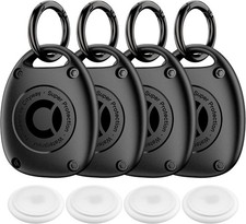 4Pack WaterProof Airtag Keychain Holder Case Tag Holder Cover for Backpack, Keys