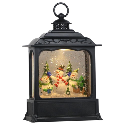 Musical Snow Globe Lantern with Timer, Lighted USB/Battery Operated Swirling ...