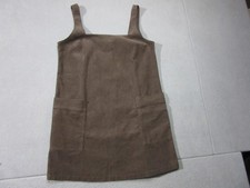 ASOS Dress Womens 8 Brown Corduroy Pinafore Mini Design Sleeveless Square Neck