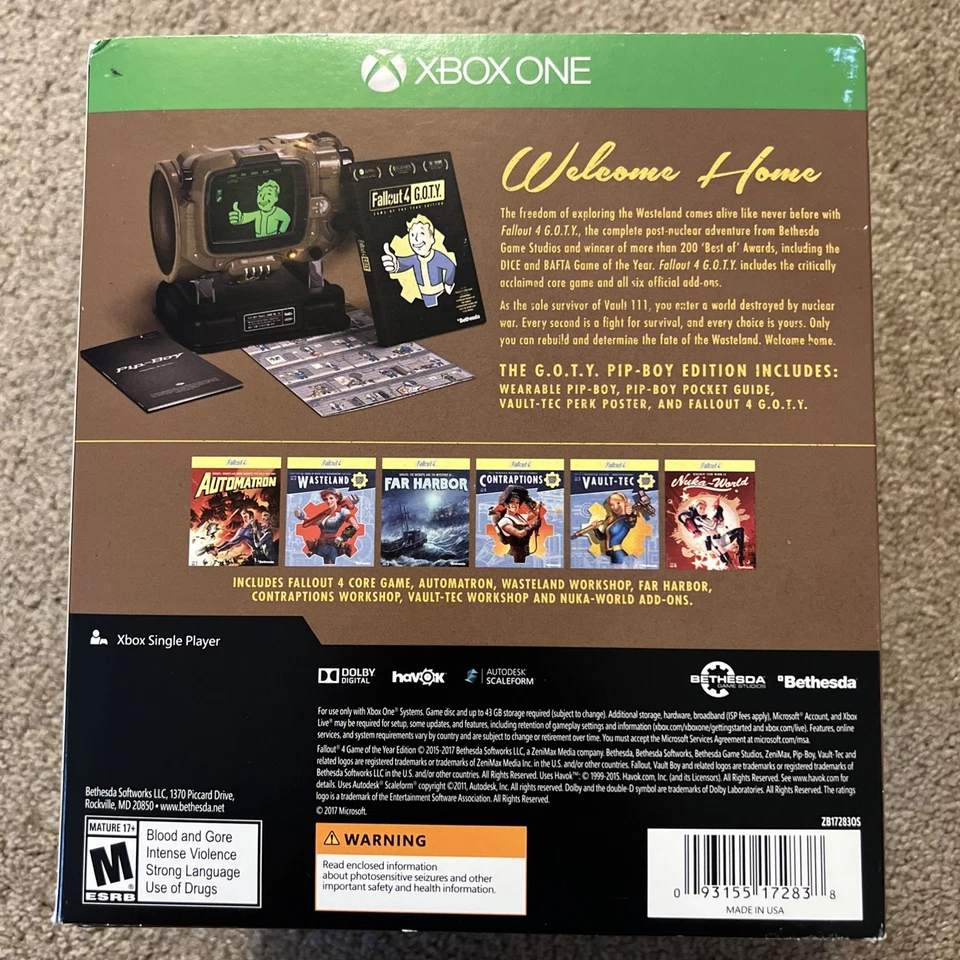 Fallout 4 - Game of the Year Edition Pip-Boy edition XBOX ONE RARE NIB SEALED - Image 2 of 4