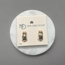 New Directions Gold Tone Clip-On Earrings – Classic & Stylish