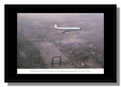 De Havilland Comet C4 216 Sqdn Tower Bridge gerahmtes Bild Hirte kostenloser Versand UK