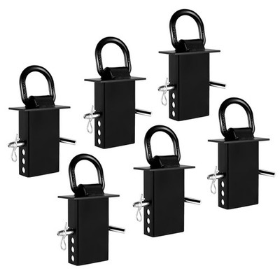 Heavy-Duty D Ring Tie Down Stake Pocket Accessories 12000lbs (6 Pack)