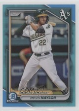 2024 Bowman Draft Chrome Sky Blue Refractor Myles Naylor #BDC-141 0b3