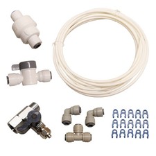 Kit de línea de agua para refrigerador de 1/4" dispensador de agua máquina de hielo accesorios de compresión válvulas
