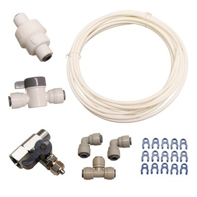 1/4'' Fridge Water Line Kit Water Dispenser Ice Maker Compression Fittings Valves