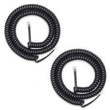 Telephone Cord, 2 Pack RJ9 4P4C Phone Cord for Landline, 12Ft Uncoiled...
