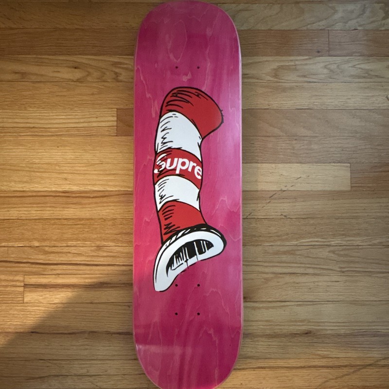 Supreme Cat in the Hat Skateboard Deck Pink/Black World Famous