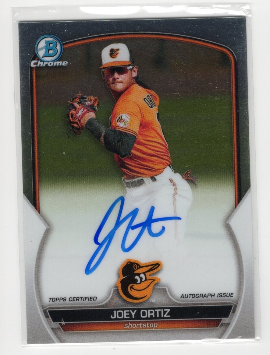 2023 Bowman Chrome Prospect Auto Joey Ortiz #CPA-JOR Auto