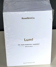 Lumi IPL Hair Removal Handset Rose Skin Co. White/Gold New Sealed Box