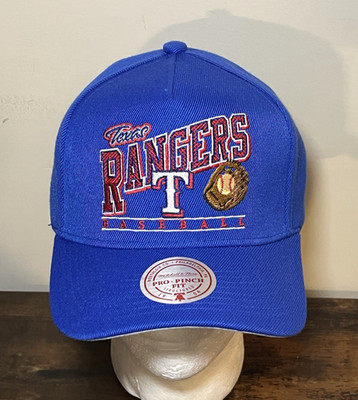 Mitchell & Ness Texas Rangers Baseline Pro Pinch Royal Blue Snapback Hat