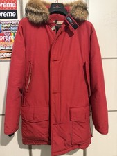 Woolrich Arctic Parka Red Real Fur Hood Made in Canada - Size XXS - MINT