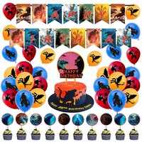 Godzilla Luftballons & Girlande - Monster Party Deko - Geburtstagsdeko