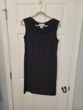 Danny & Nicole Little Black Sleeveless Dress With Ruffled Neckline Size 10