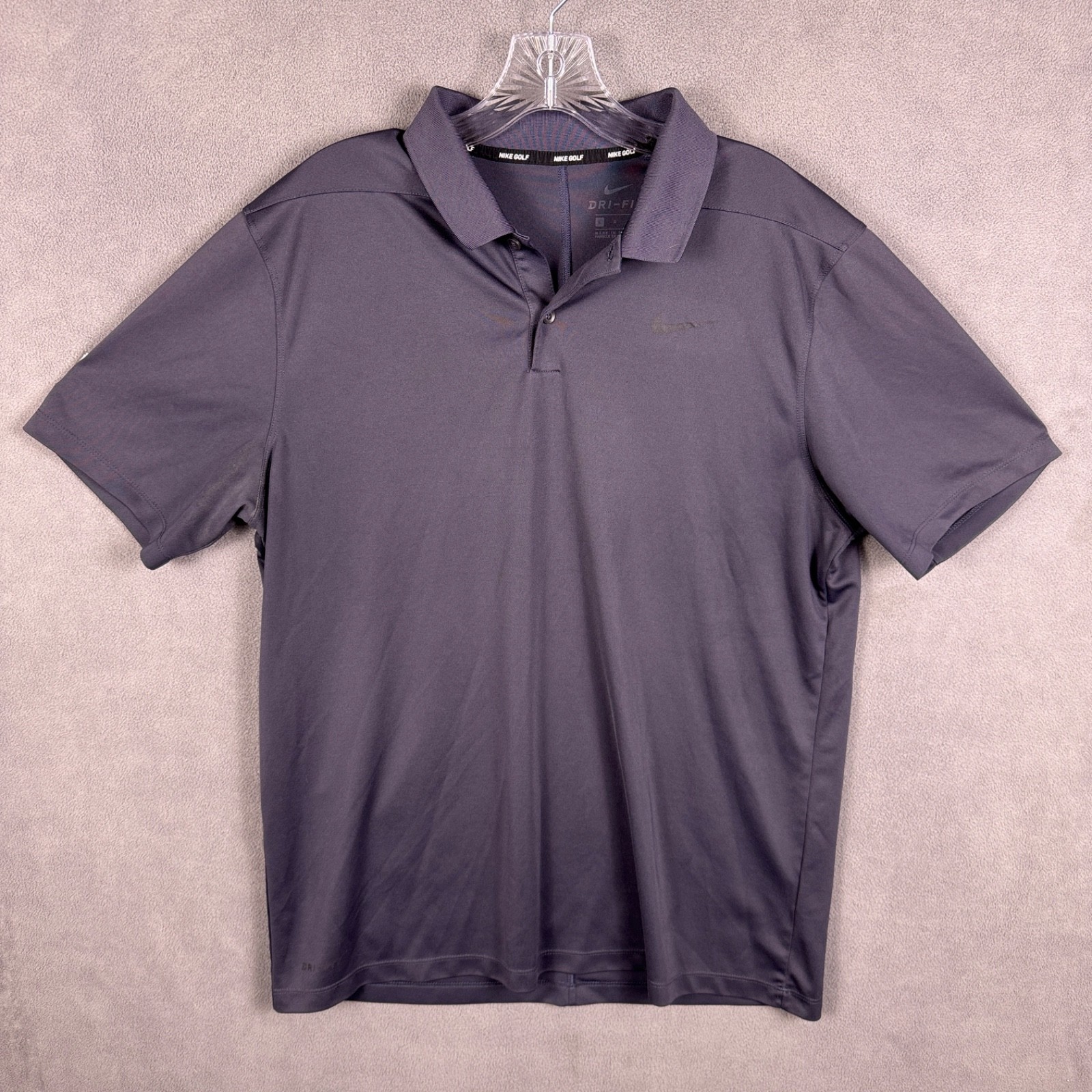 Nike Golf Dri Fit Men's L Polo Shirt Slate Gray Polo Short Sleeve