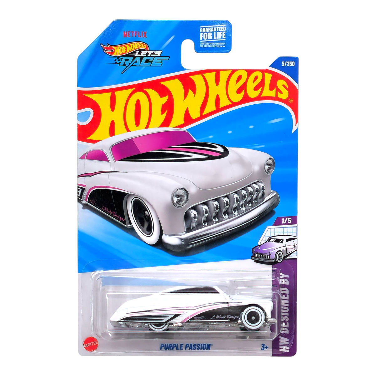 HOT WHEELS Purple Passion White HW Designed By Mainline '49