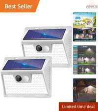 Solar Wall Lights Outdoor  Waterproof 140 LED Motion Sensor Security