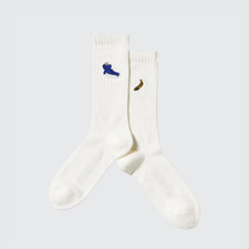 KAWS + Warhol x Uniqlo "Banana" - UT Graphic Socks | White - 27 - 29  ✅Authentic