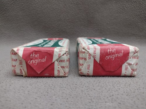 Jabón para barra de lavandería Fels-Naptha 6,5 oz sin abrir lote de 2 envoltorios de papel anteriores a 1970 #7 - Imagen 7 de 8