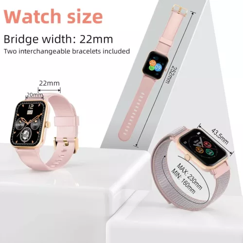 2025 Smartwatch Damen Herren für Android iOS Fitnessuhr Pulsuhr Schrittzähler - Bild 7 von 7