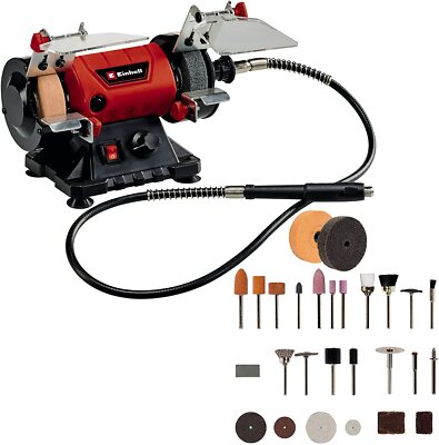 Einhell 150W TC-XG 75 Bench Combined Grinder - Grinding Wheel and Flexible Kit