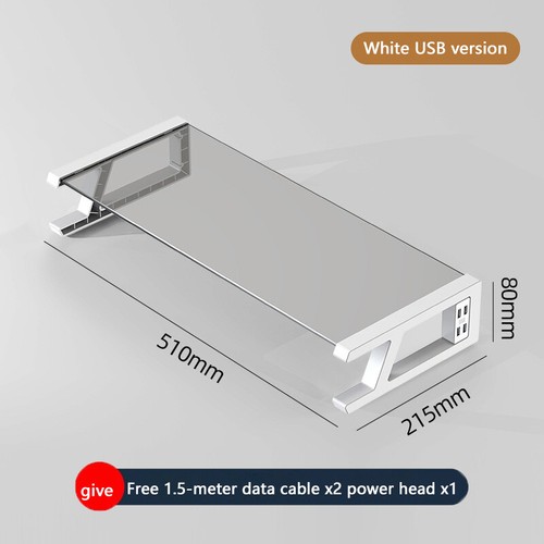 Desktop Computer Monitor Glass Stand Bracket With USB Type-C HUB PC Screen Ri-*- - Photo 9/24