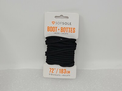 SOFSOLE Boot Trim-to-Fit Laces 72'' / 183cm Black