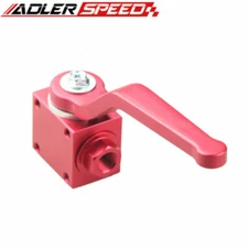 ADLERSPEED Brake Line Lock Shut Off Valve Red Aluminium 1/8" Inch NPT Billet 