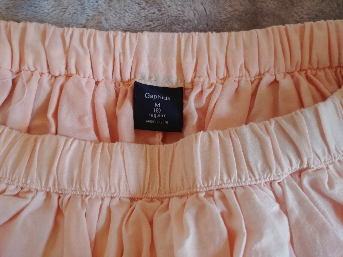 Jupe Fille Gap Taille M (8) - Rose Bébé Clair - Broderie Ajourée - Coton