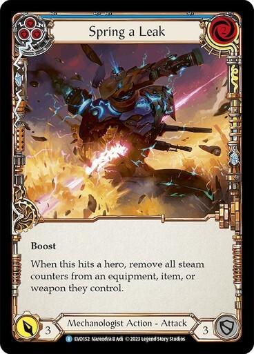 Spring a Leak (Blue) Rare Bright Lights Flesh and blood TCG NM