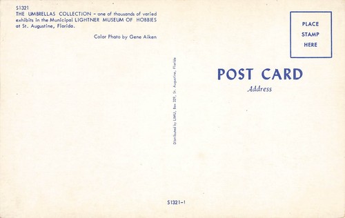 Colección de Paraguas Postal Museo de Hobbies San Agustín Florida - Imagen 2 de 2