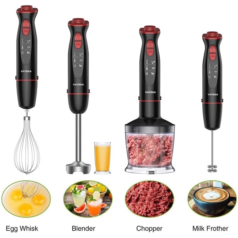 VAVSEA 5-in-1 multi-function immersion hand blender, powerful 1000 W 12-speed
Opens in a new window