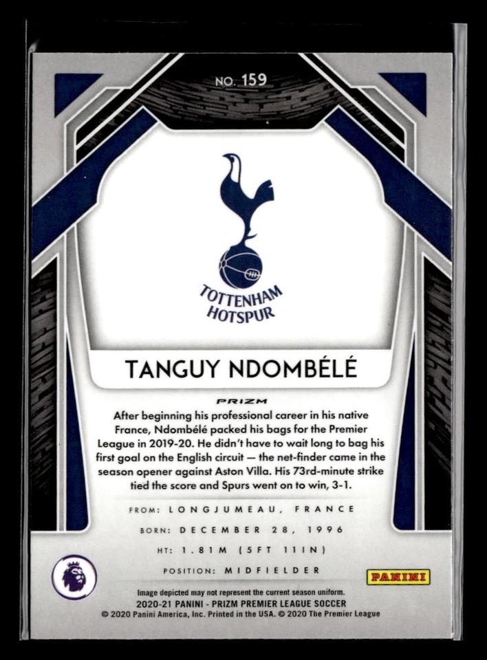 Panini Prizm Premier League #159 Tanguy Ndombele 2020-21 rojo blanco azul Prizm Foto 2 de 2