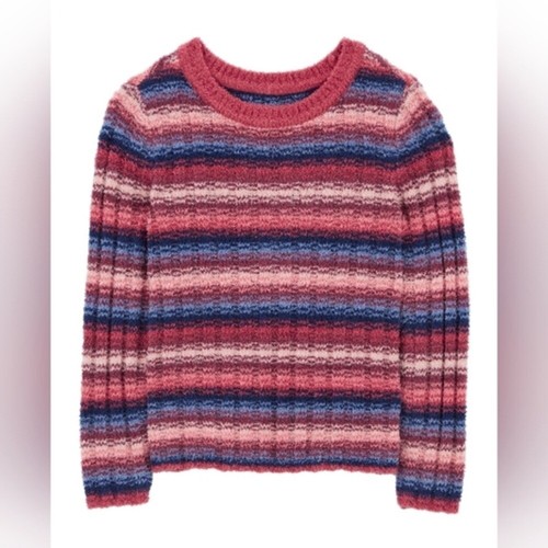 Oshkosh Girl's Cozy Striped Sweater. Size 10