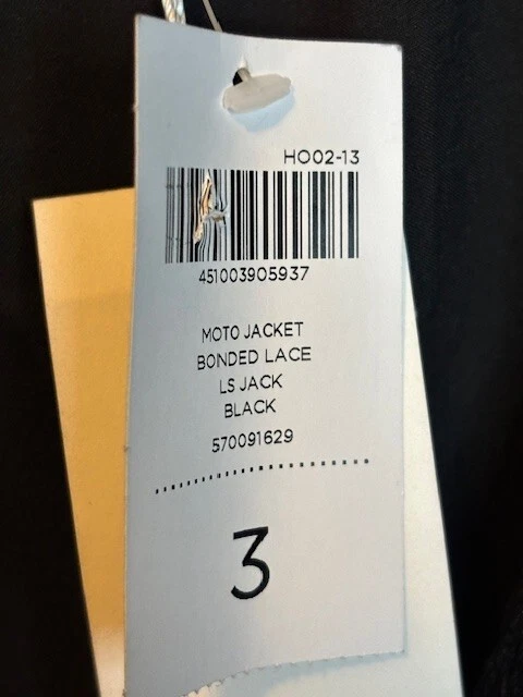 Chicos Jacket Women's Size XL Moto Lace Black Chicos 3 NEW - Image 3 of 4
