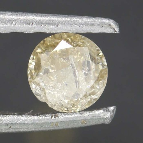 0.11 Ct 3 mm Fancy Round Cut Natural Polished Diamond Brown I3 Clarity Diamond - Picture 8 of 11