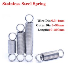Wire Dia. 0.3mm-4mm Extension Spring Expansion Tension Springs Stainless Steel