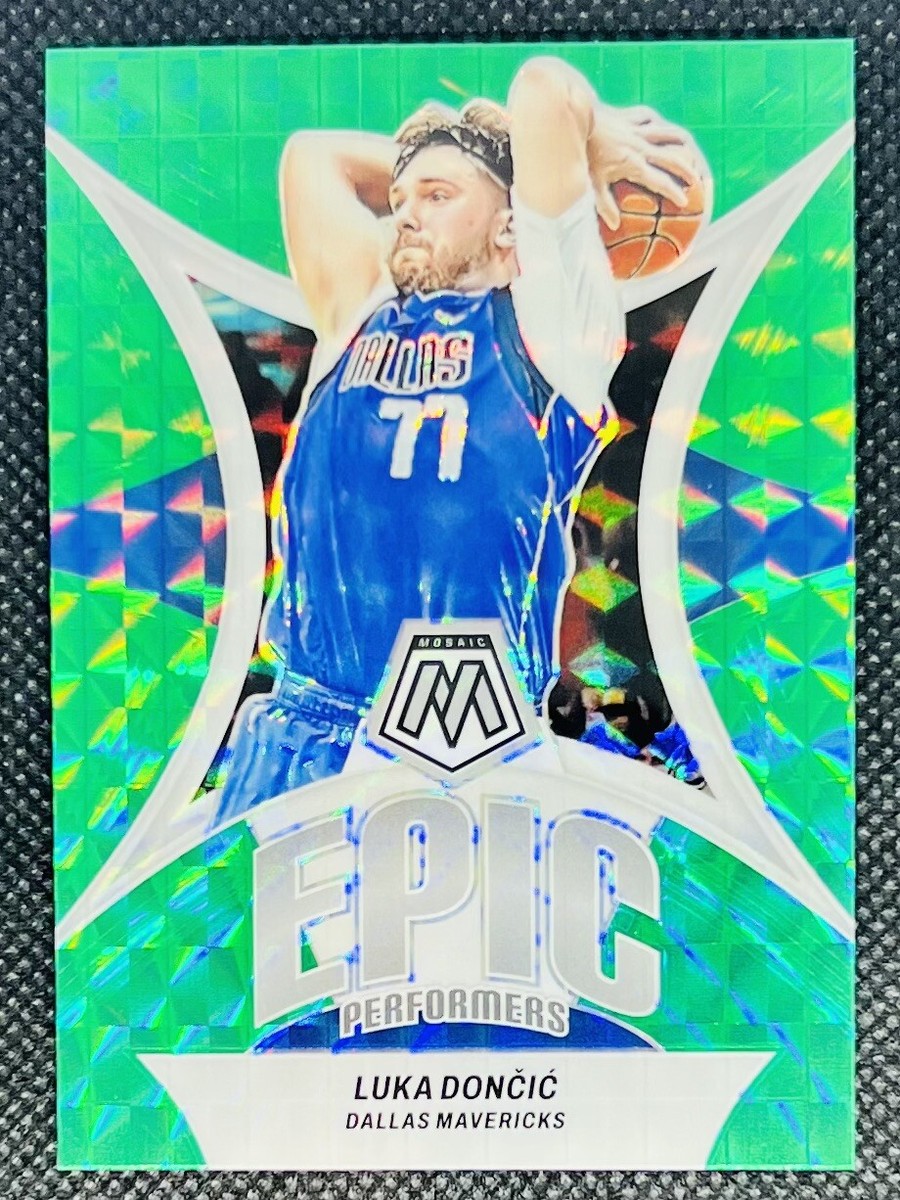 2023-24 Panini Mosaic Luka Doncic Epic Performers Green 2023-24 Panini Mosaic Luka Doncic Epic Performers Green
