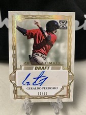 Geraldo Perdomo Leaf Draft 2020 Gold auto 10/10 Arizona Diamondbacks