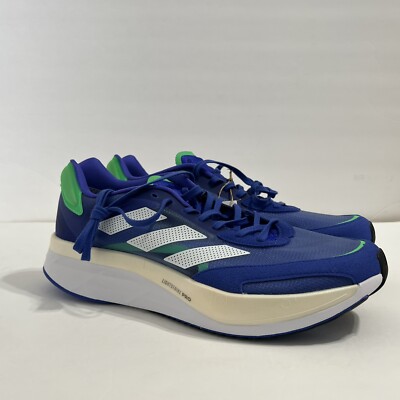 Adidas Adizero Boston 10 Sonic Ink Screaming Green FZ2498 Shoes Men\'s Size 8.5 adidas Adizero Boston 10  main image 3