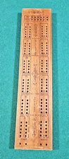 Vintage Milton Bradley E.S. Lowe Wooden Cribbage Board #1503 1974 board only
